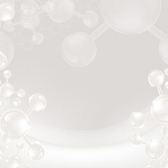 white scientific concept background with copy space, illustration vector.	