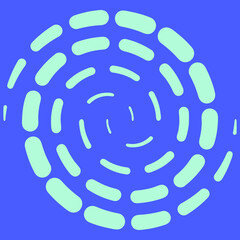 Circular twisted swirl elements of abstract design. Smooth spiral forms. Collection of circular motion elements.  for textile printing