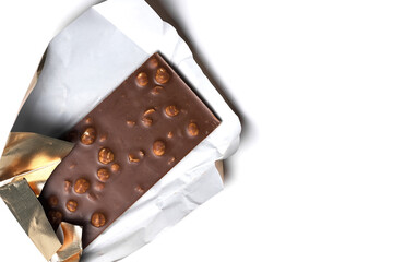 Chocolate bars close-up. Different types of chocolate.