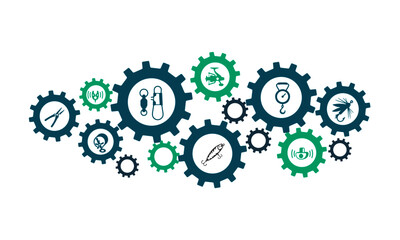 Fishing Tackle Icons vector design 