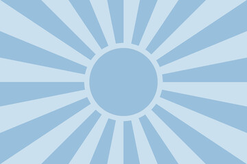 Sun rising in blue japanese style.