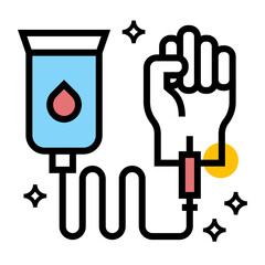 Blood transfusion Vector icon Design