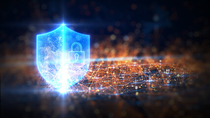 Background cyber security technology information protection Business privacy security concept.