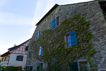 Old medieval buildings at Zurich Witikon. Photo taken May 28th, 2021, Zurich, Switzerland.