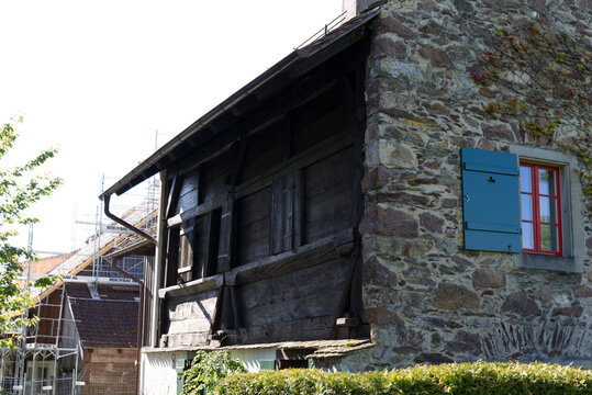 Old medieval buildings at Zurich Witikon. Photo taken May 28th, 2021, Zurich, Switzerland.