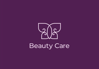 Butterfly Line art linear Logo for beauty logo.
