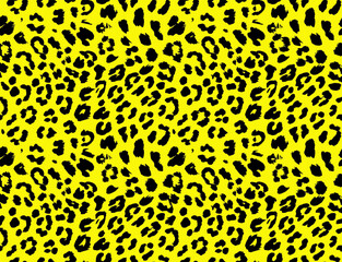 Leopard fur seamless vector pattern, animal print background
