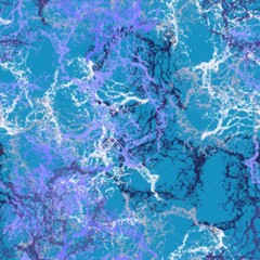 Seamless pattern of abstract light elements on a dark blue background for textiles.