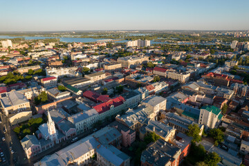 Obraz premium Aerial city view