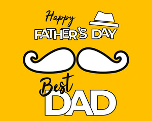 Happy Father's Day website banner, greeting card, or poster design. vector illustration