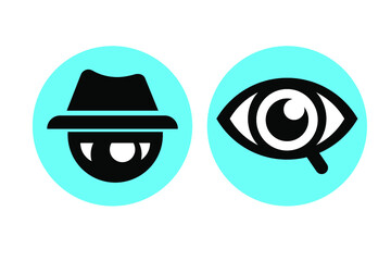 set spy icon. vector graphic