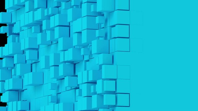 Animation 3D Cubes. Used for transitions between different images or videos. High quality FullHD footage