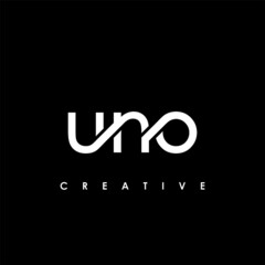 UNO Letter Initial Logo Design Template Vector Illustration - obrazy, fototapety, plakaty