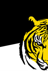 タイトル	2022年　年賀状デザイン　虎　リアル　寅年