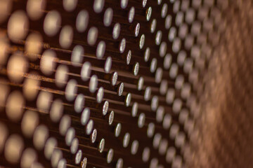 Long nails macro with a rusty look, gradual color change and soft depth of field background