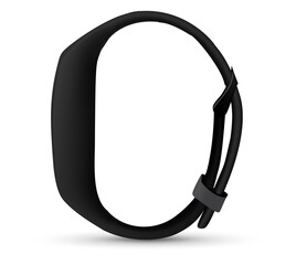 Fitness bracelet Collection of smart band. Realistic set of bright concepts on the use of fitness bracelets. Bracelet with run activity tracking.