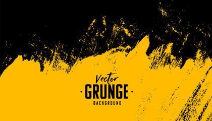 black and yellow abstract dirty grunge background - obrazy, fototapety, plakaty