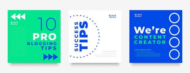 modern social media post feed collection design