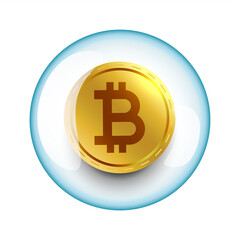 bitcoin cryptocurrency bubble market speculation concept background