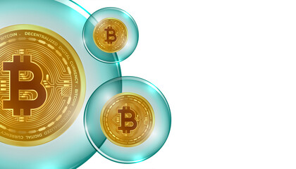 bitcoin cryptocurrency bubble concept background