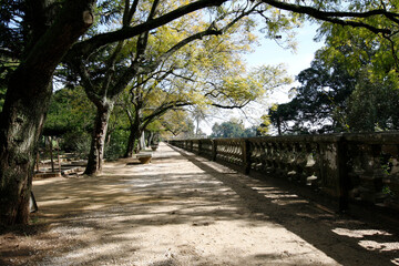 Portugal Lisbon 20 February 2008 empty park at the city of Lisbon
