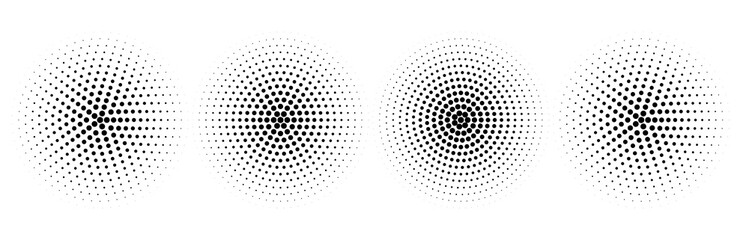 Abstract grunge halftone circles background design