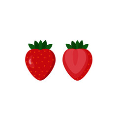 This is a strawberry isolated on a white background.