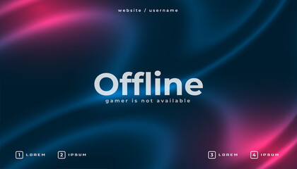 modern currently offline gaming banner design - obrazy, fototapety, plakaty