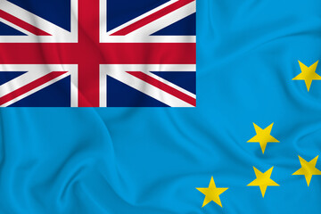 3D Flag of Tuvalu on fabric