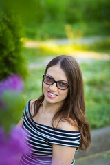 portrait of a woman in the garden