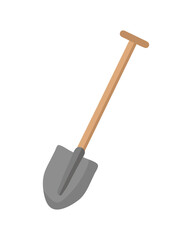 Shovel isolated on white background. Vector illustration