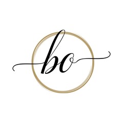 Obraz premium Simple stylish Initial Letter BO Logo designs Symbol