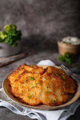 Original latkes with garlic