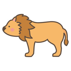 Fototapeta premium ライオン かわいいイラスト