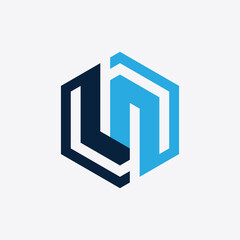 Fototapeta premium Letter U N Vector design illustration