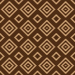 Mosaic of squares on a dark brown background
