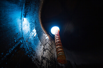 Blower fresh air into oil storage tank