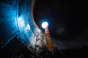 Blower fresh air into oil storage tank
