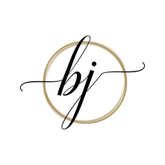 Simple stylish Initial Letter BJ Logo designs Symbol