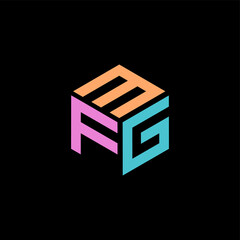 Hexagon logo with the letters MFG design
