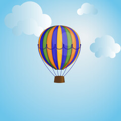 Hot air balloon vector illustration