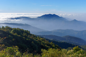 mountain landscape with clouds,Doi Inthanon, Thailand
