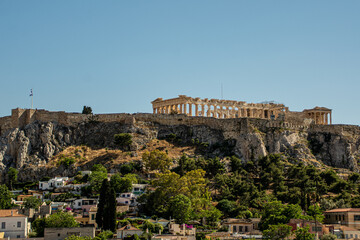 Fototapeta na wymiar Panorama of the Acropolis in Athens, Greece. 