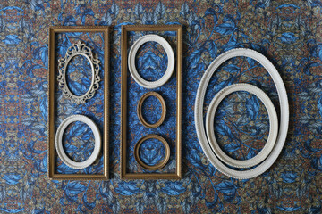 set of vintage frame, background