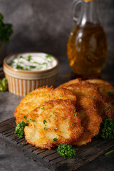 Original latkes with garlic