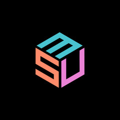 Hexagon logo with the letters MSU design