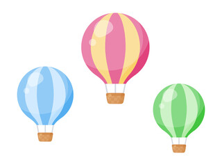 かわいい気球のイラスト ピンク 白 フラット Activity Wall Mural Activi ふわぷか