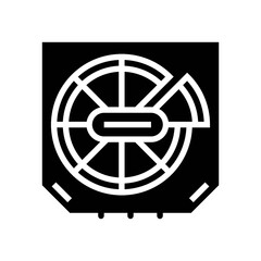 pizza box glyph icon vector. pizza box sign. isolated contour symbol black illustration - obrazy, fototapety, plakaty