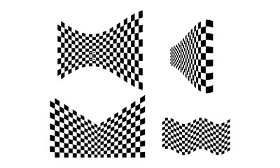 Checkered patterns black and white