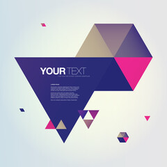 Abstract color triangles text box design 
Eps 10 stock vector illustration 